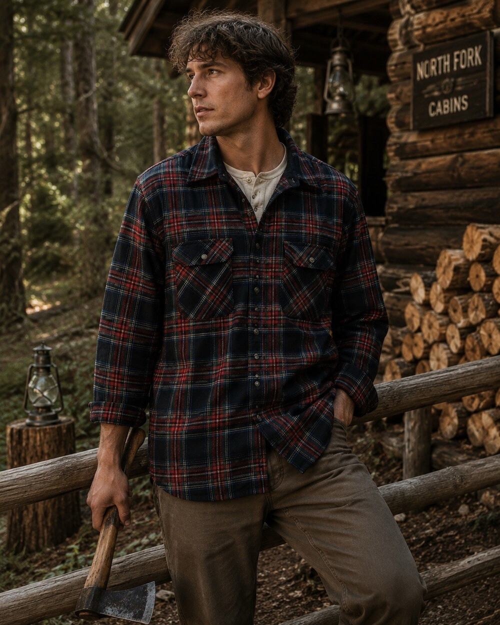 Vintage Northwest Territory Men’s Plaid Flannel Shirt Black Red Grunge Size L